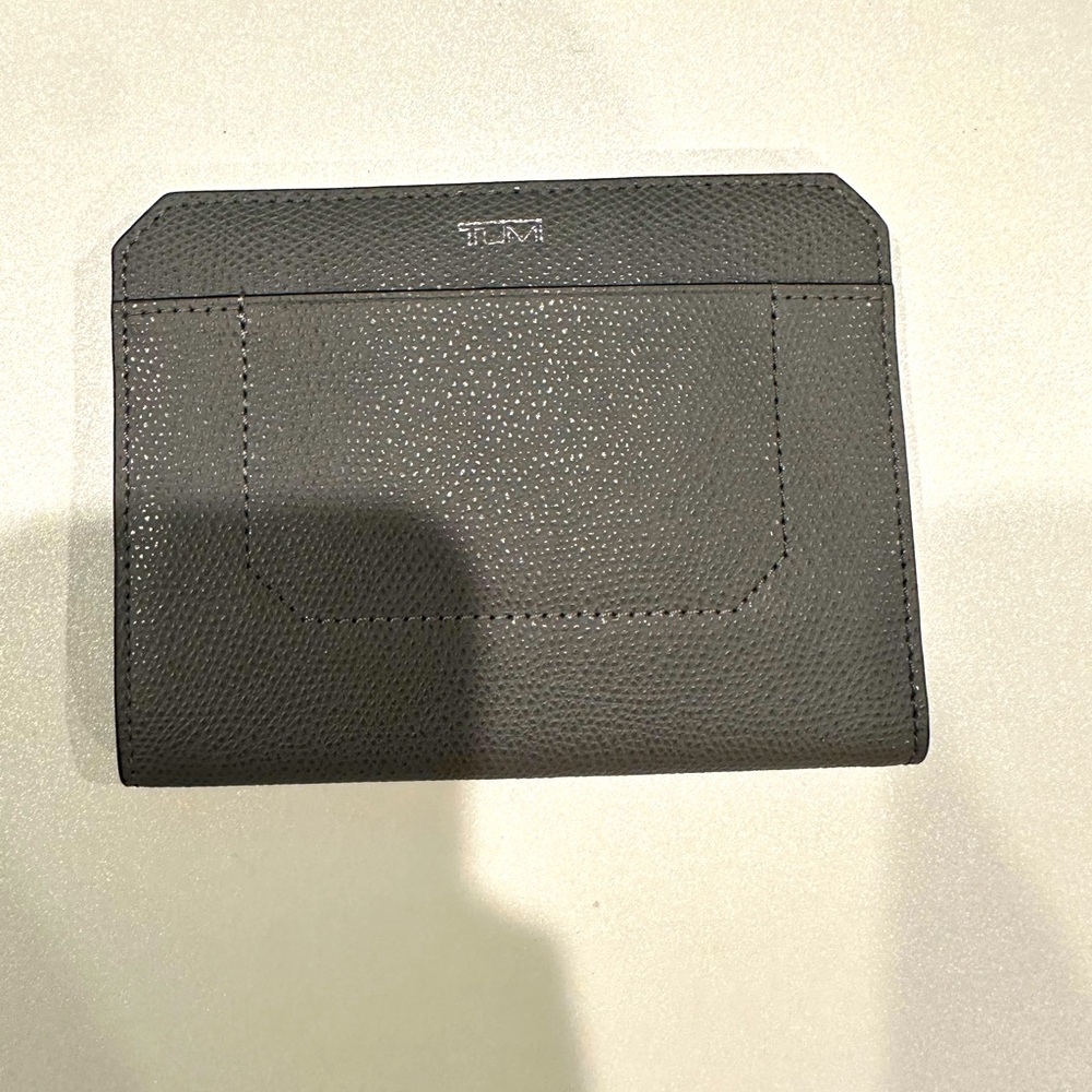 TUMI Grey Textured Wallet and Passport Holder